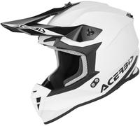 Acerbis Linear Casque de motocross, Blanc/Noir, Taille L (59/60)