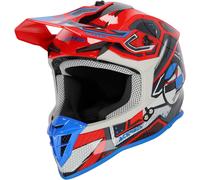 Acerbis Linear, casque de motocross XXL Rouge/Bleu/Gris Rouge/Bleu/Gris