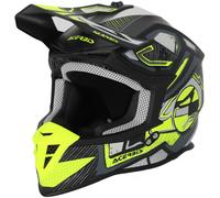 Acerbis Linear Graphic 2024 Casque de motocross, noir mat/jaune, Taille XS (53/54)