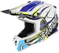 Acerbis Linear Graphic 2026 Casque de motocross, noir-blanc-bleu, taille S pour homme