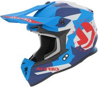 Acerbis Linear Graphic Casque de motocross, bleu mat/rouge, Taille XS (53/54)