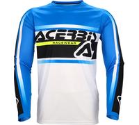 Acerbis Linear Lugo, maillot L Bleu Clair/Blanc/Noir Bleu Clair/Blanc/Noir
