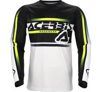 Acerbis Linear Lugo, maillot S Noir/Blanc/Jaune Néon Noir/Blanc/Jaune Néon