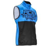 Acerbis Linear Softshell Gilet de motocross imperméable, noir-bleu, taille XL pour homme