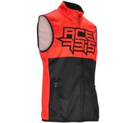 Acerbis Linear Softshell Gilet de motocross imperméable, noir-rouge, taille L pour homme