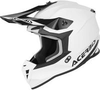 Acerbis Linear Solid Motocross Helmet, blanc/noir, M (57/58)