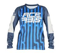 Acerbis Maillot MX Moto Cross Offroad J-Windy Five Enfant Vented Bleu/Blanc