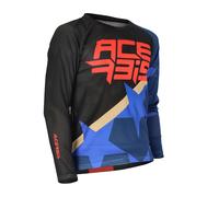 Acerbis Maillot MX Moto Cross Offroad J-Windy One Enfant Vented Bleu/Nero
