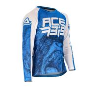 Acerbis Maillot MX Moto Cross Offroad J-Windy Two Kid Vented Bleu/Blanc