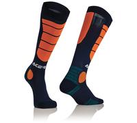 Acerbis Motocross Impact Chaussettes, bleu-orange, taille 2XL pour homme
