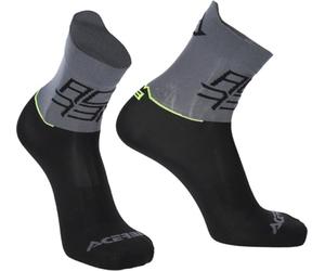 Acerbis MTB Light Chaussettes de vélo, Grau/Gelb, L/XL