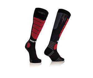 Acerbis MX Impact Pro sock, noir/rouge, L-XL