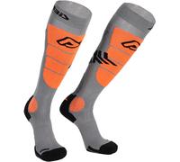 Acerbis MX Impact Vented Chaussettes de motocross, gris-orange, taille S M pour homme