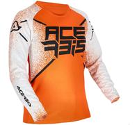 Acerbis MX J-Kid 5 Maillot de motocross pour enfants, orange/blanc, Taille XL