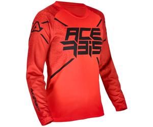 Acerbis MX J-Kid 5 Maillot de motocross pour enfants, Rouge/Noir, Taille M
