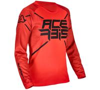 Acerbis MX J-Kid 5 Maillot de motocross pour enfants, Rouge/Noir, Taille S