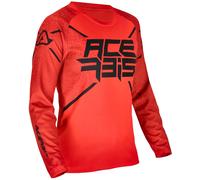 Acerbis MX J-Kid 5 Maillot de motocross pour enfants, Rouge/Noir, Taille XL