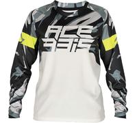 Acerbis MX J-Kid Four S23, maillot enfants S Gris/Noir Gris/Noir