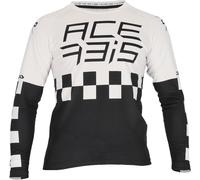 Acerbis MX J-Kid Maillot de motocross pour enfants, Blanc/Noir, Taille L
