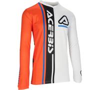 Acerbis MX J-Track Connection Maillot de motocross, Blanc/Orange, Taille 3XL