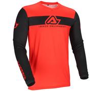 Acerbis MX J-Track Inc 2.0 Logo Maillot Motocross, noir/rouge, Taille L