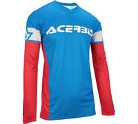 Acerbis MX J-Track Inc 2.0 Maillot de motocross, bleu/rouge, Taille S