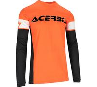 Acerbis MX J-Track Inc 2.0 Maillot de motocross, noir-orange, taille 2XL pour homme