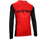 Acerbis MX J-Track Inc Maillot de motocross, Rouge/Noir, Taille 3XL