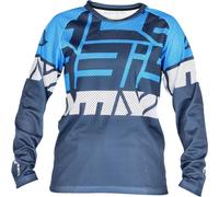 Acerbis MX J-Windy 4 Maillot de motocross pour enfants, blanc-bleu, taille 2XL pour des gamins
