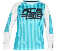 Acerbis MX J-Windy 5 Maillot de motocross pour enfants, Vert/Blanc, Taille L