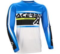 Acerbis MX Linear Lugo Maillot de motocross, blanc-bleu, taille 3XL pour homme