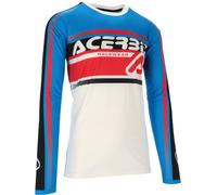 Acerbis MX Linear Lugo Maillot de motocross, Blanc/bleu, Taille L