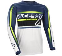 Acerbis MX Linear Lugo Maillot de motocross, bleu/jaune, 2XL