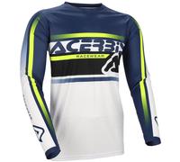 Acerbis MX Linear Lugo Maillot de motocross, bleu/jaune, Taille XXL