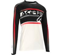 Acerbis MX Linear Lugo Maillot de motocross, noir-blanc, taille XL pour homme