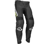 Acerbis MX Linear Lugo Mono Pantalon de motocross, Noir/Blanc/Jaune, Taille 36