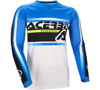 Acerbis MX Linear S26, maillot jeune XL Bleu/Blanc/Noir Bleu/Blanc/Noir