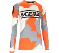 Acerbis MX Linear Sumbawa Maillot de motocross, orange/gris, Taille L