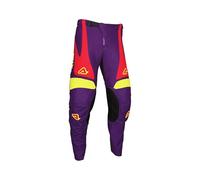 Acerbis MX-Track Askar Pantalon de motocross, pourpre-jaune, taille 34 pour homme