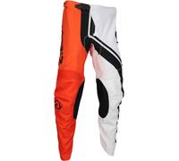 Acerbis MX-Track Connection Pantalons de motocross, Blanc/Orange, Taille 28
