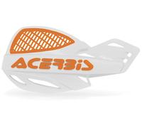 Acerbis MX Uniko Vented Protecteurs de main, Blanc/Orange, Taille unique