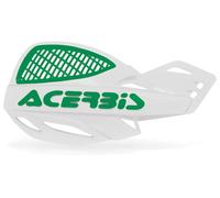 Acerbis MX Uniko Vented Protecteurs de main, Blanc/Vert, Taille unique