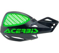 Acerbis MX Uniko Vented Protecteurs de main, noir/vert, Taille unique