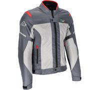 Acerbis On Road Ruby Veste textile moto pour dames, Gris/Rouge, Taille S
