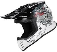 Acerbis Profile Rex Kids Casque de motocross, Blanc/Noir, Taille Y/L (51/52)