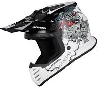 Acerbis Profile Rex Kids Casque de motocross, Blanc/Noir, Taille Y/XL (53/54)