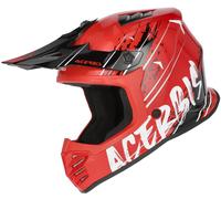 Acerbis Profile Scratch Casque de motocross jeunesse, Rouge/Blanc/Noir, Taille Y/L (51/52)