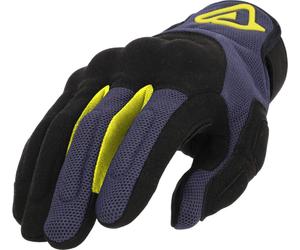 Acerbis Pyramid Gants de moto, noir/bleu, Taille M