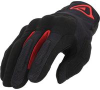 Acerbis Pyramid Gants de moto, noir-rouge, taille S pour homme