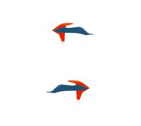 ACERBIS Radiateurs Scoops Bleu/Orange Pour KTM 144 SX 2T 2019-2020